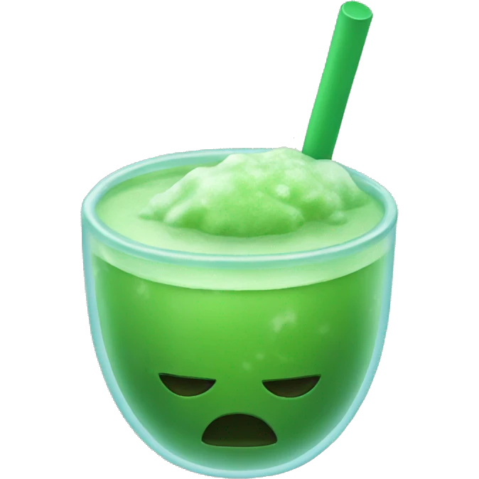 Iced matcha in a cup  emoji