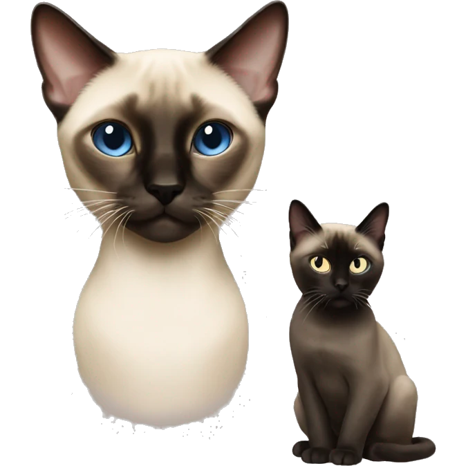 Siamese cat and boy  emoji
