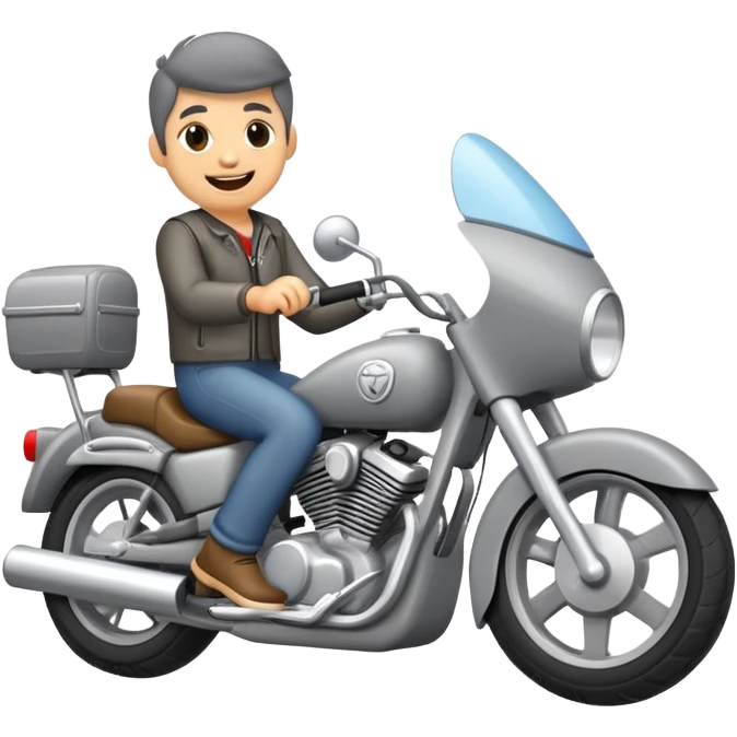Hipopótamo en una moto  emoji