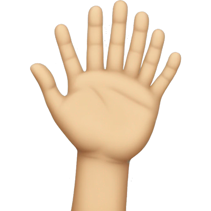 Mano sosteniendo otra mano de anera vertical  emoji