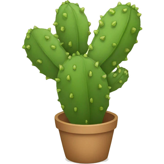 single flat Nopal without pot emoji