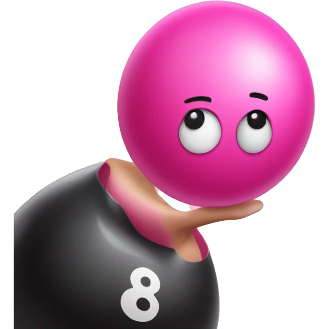 Pink 8 ball emoji