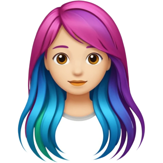 Coloring other hair emoji