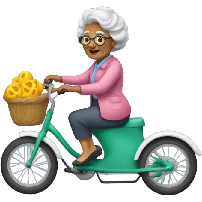 granny on a trycicle emoji