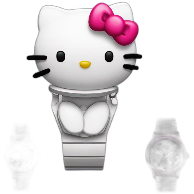 Hello kitty watch emoji