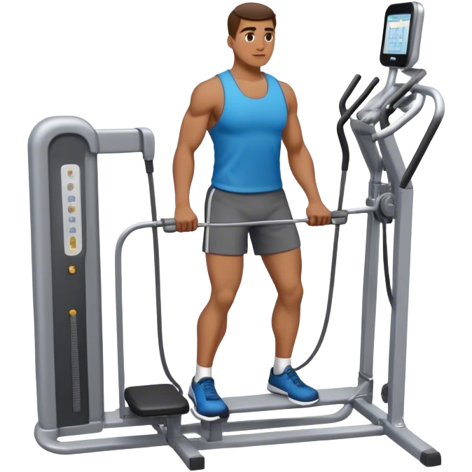 standing man hip abduction cable machine exercise emoji