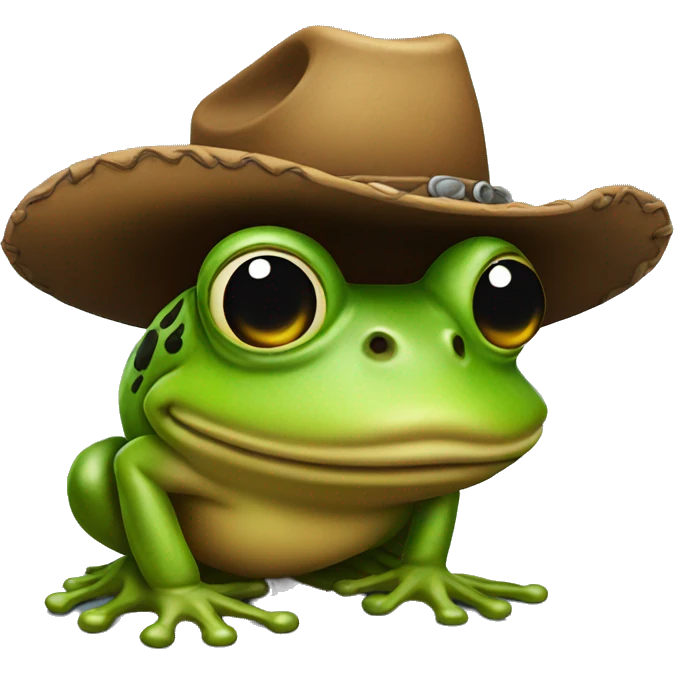 Cowboy frog emoji