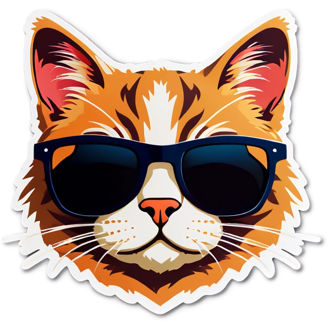 Cat with sunglasses emoji