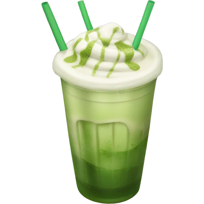 iced matcha tea latte emoji