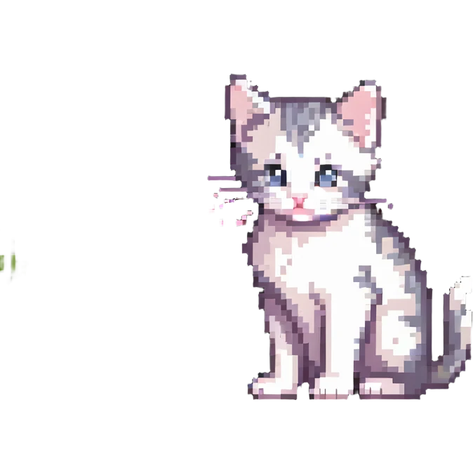 Kitten smells flowers emoji