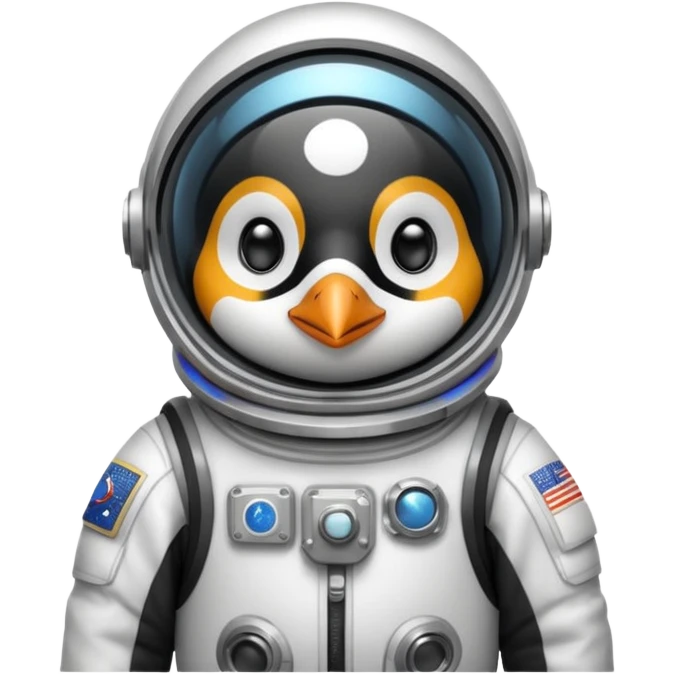 Penguin in space emoji