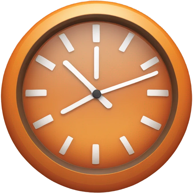 time orange emoji