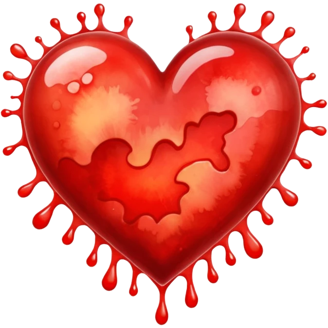 heart with a watercolor splash emoji