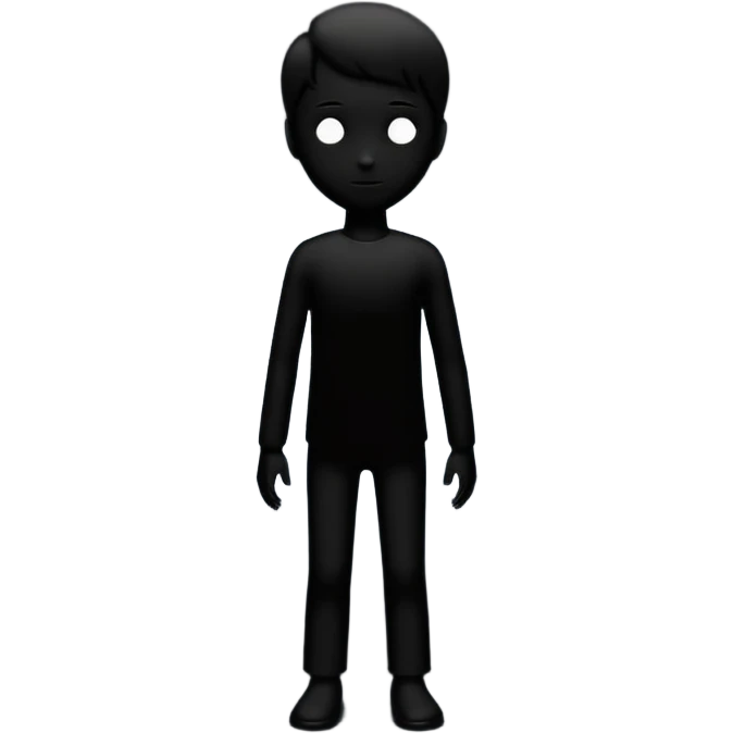 silhouette of a small figure growing into a tall one emoji