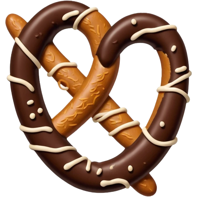  chocolate dipped pretzels with dark chocolate drizzle  emoji