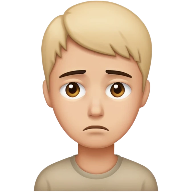 Sad and tired emoji