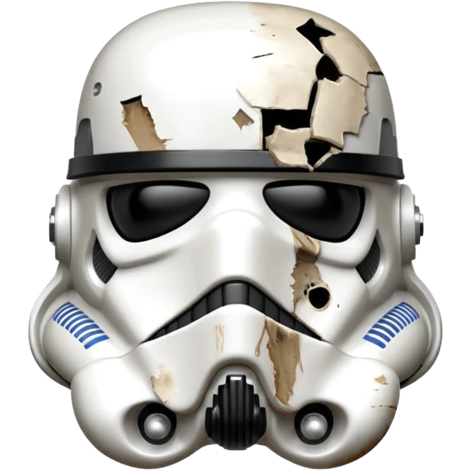 TK421 stormtrooper head view appearing like an opps, or accidental decision was made emoji