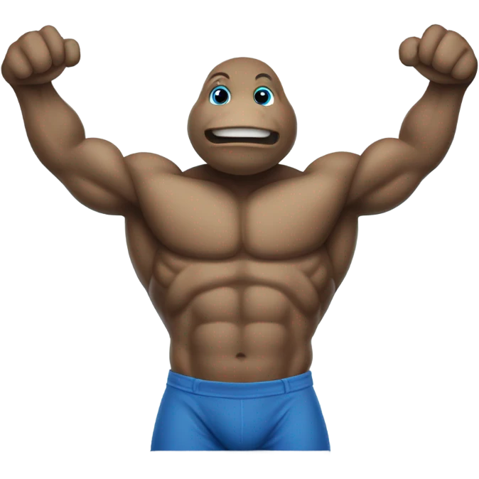 Blue Turtle with abs emoji