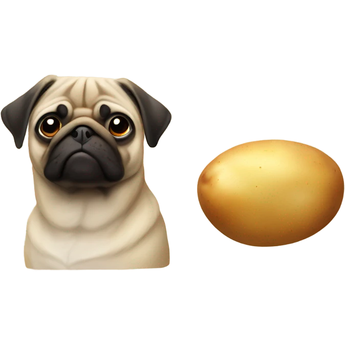 Pug dog and potatoe emoji