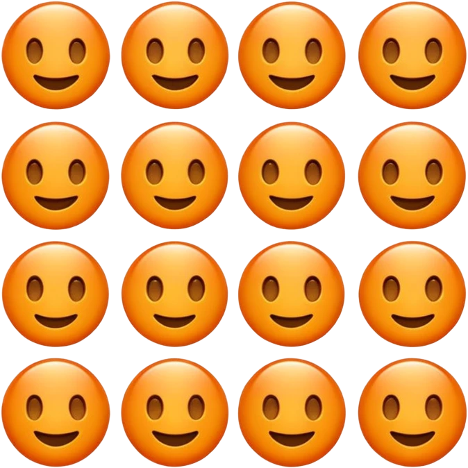 glossy orange circle emoji