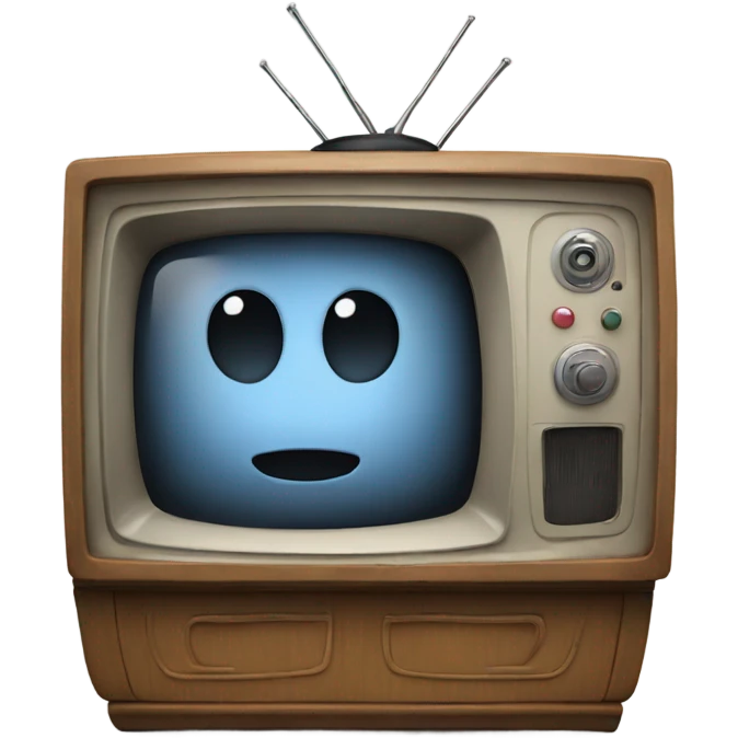A tv with a face emoji