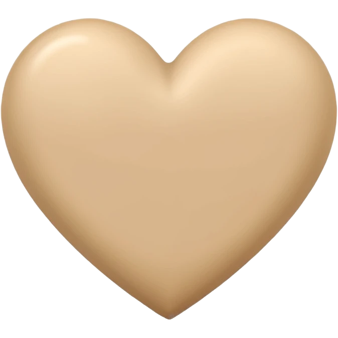 Beige heart emoji