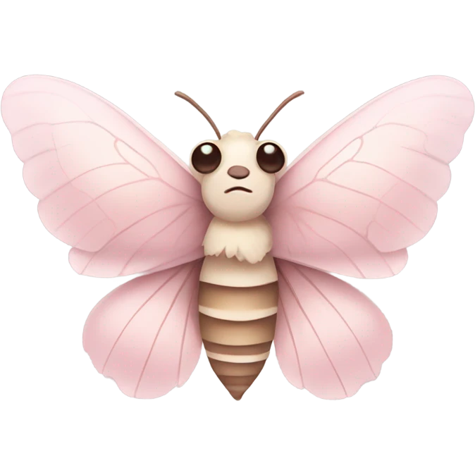 Cute pink moth emoji