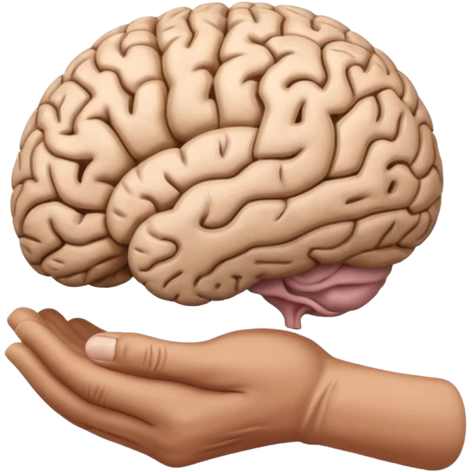 🧠🫴🏻 emoji