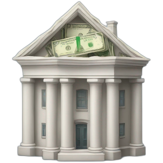 building with money emoji