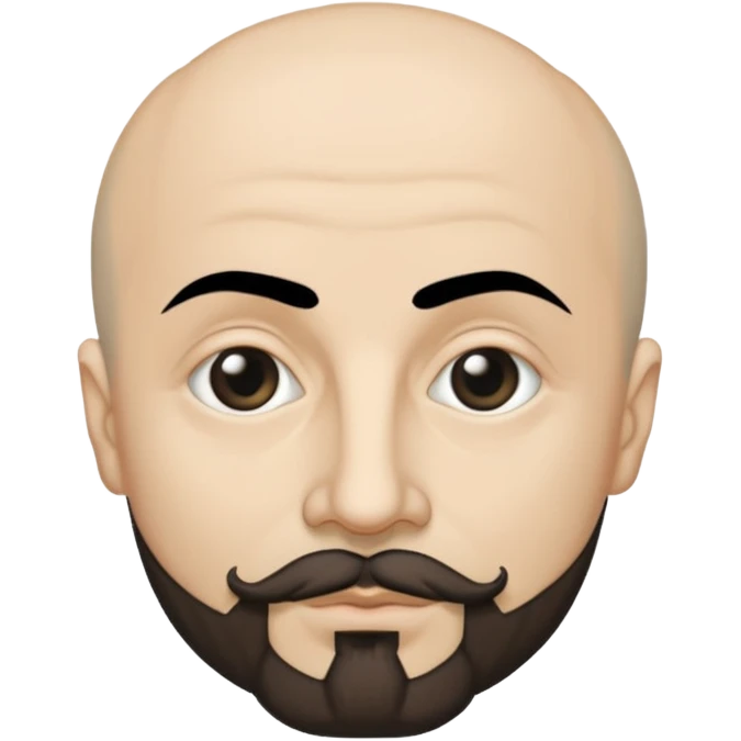 a hand drawn black outline portrait of philosopher Montaigne with similar-sized eyes based a famous portrait of him emoji