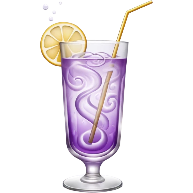 Cocktail light purple with high glass emoji