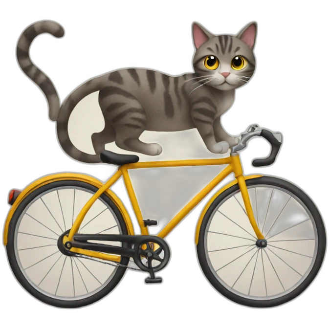 Cat on a bicycle emoji