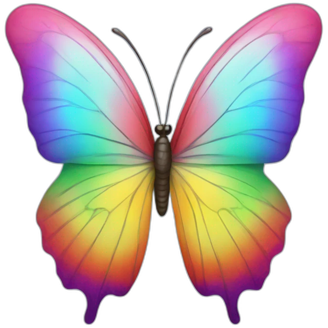 Rainbow butterfly emoji