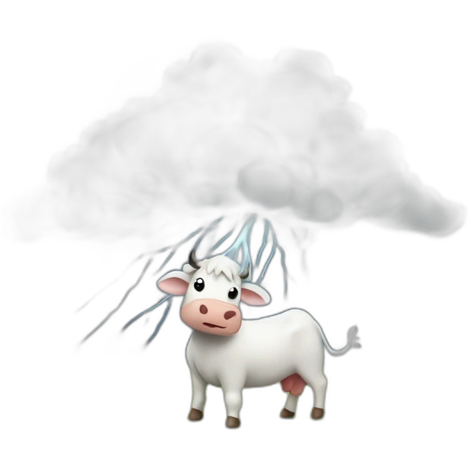 tornade avec vache emoji