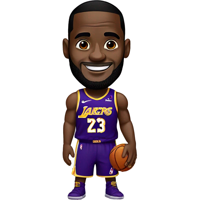 Lebron James in a laker jersey emoji