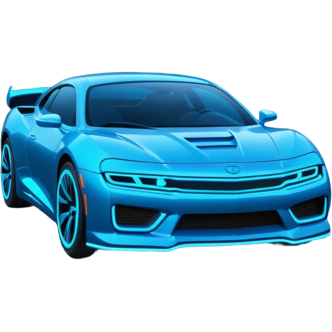 car with neon lighting emoji