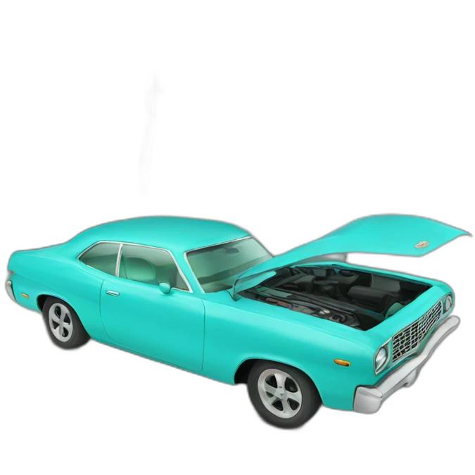 Turquoise car emoji