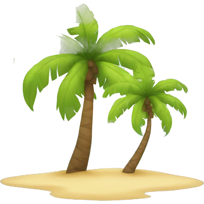 Cocotier à la plage  emoji