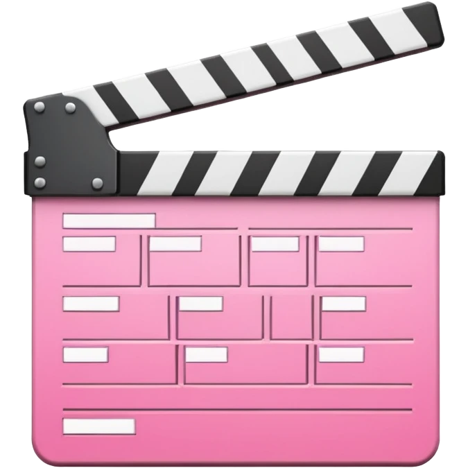 pink clapperboard emoji