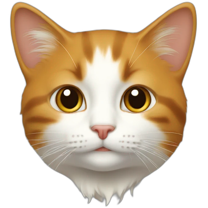 Chat roux et blanc  emoji