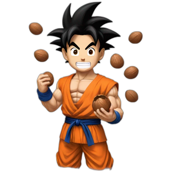goku holding nuts emoji