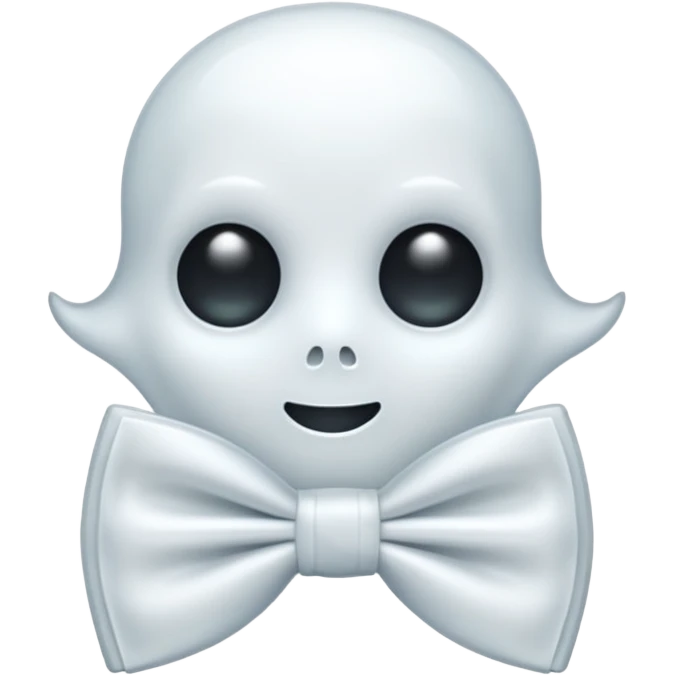 A ghost with a bowtie emoji