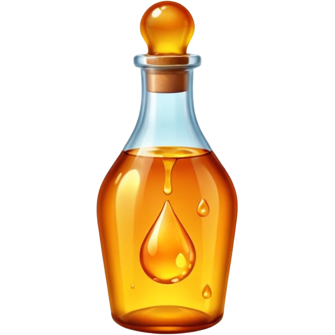 bottle of resin with a glowing drop emoji