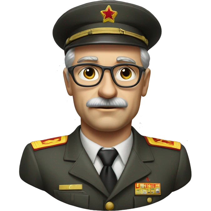 soviet engineer diplomat full scale photoealistic serious emoji