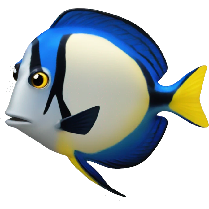 a marine fish named Blue Tang Fish emoji | AI Emoji Generator