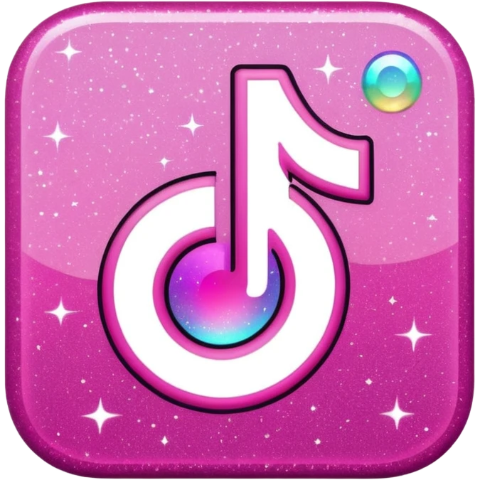 glitter pink logo TikTok emoji