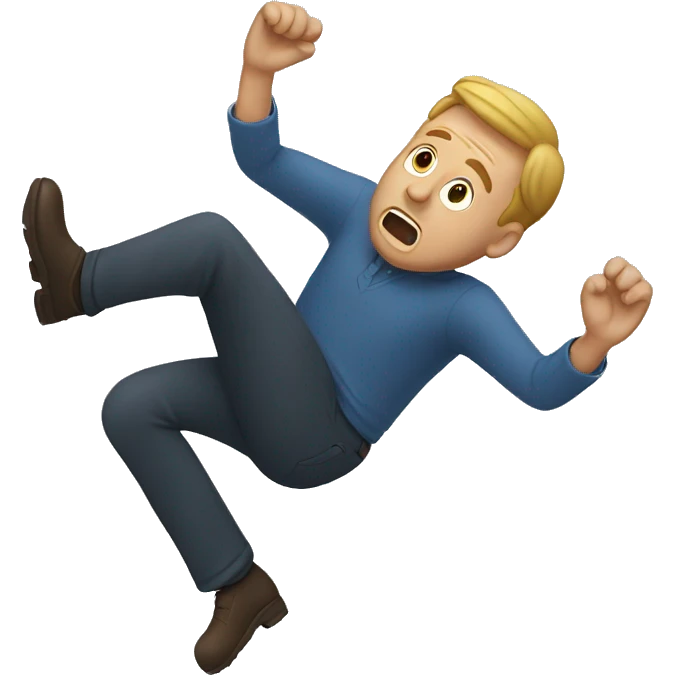 Man falling emoji