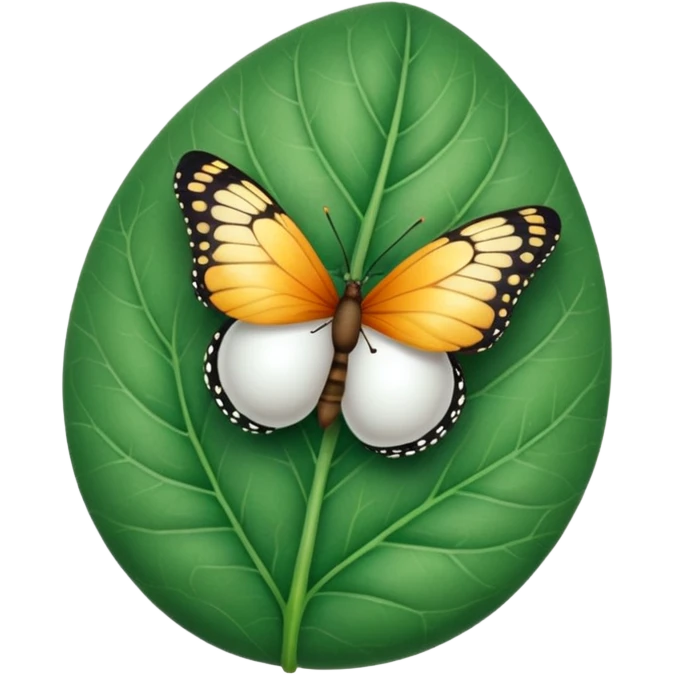 butterfly egg on leaf emoji