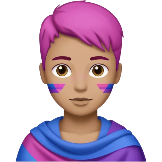 Bandera bisexual emoji