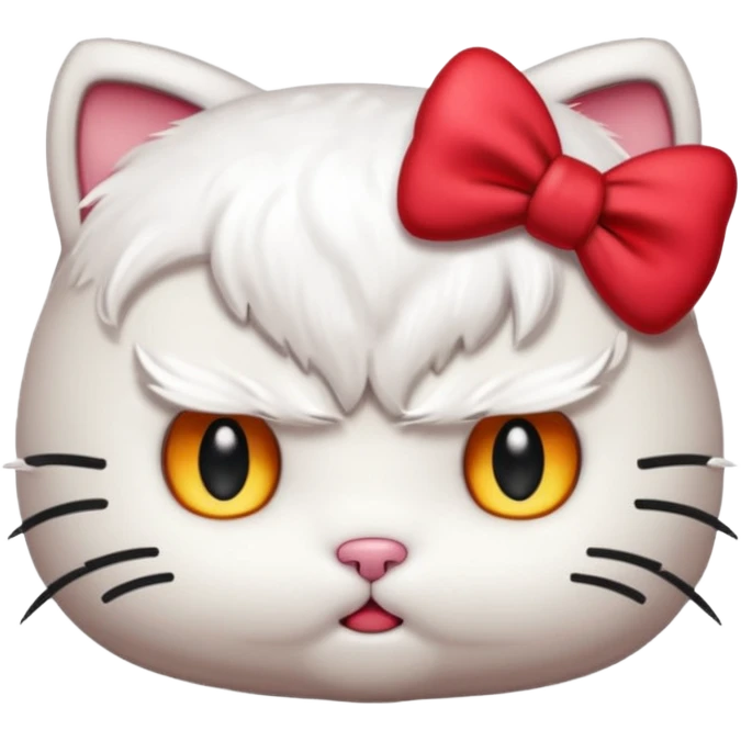 Angry hello kitty emoji